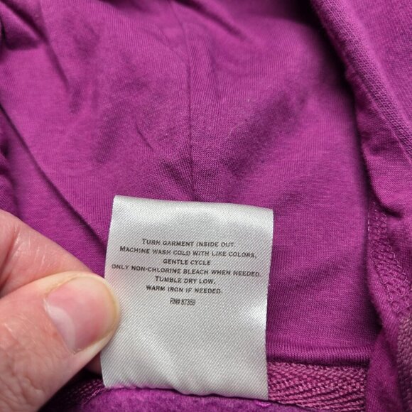 Thirty-one Large Pinky Purple Full Zip Hooded Longsleeve Fleece Jacket - Picture 10 of 10